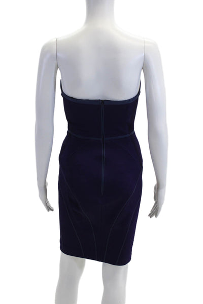 Zac Posen Womens Bodycon Pencil Dress Dark Blue Sleeveless Zip Size 2