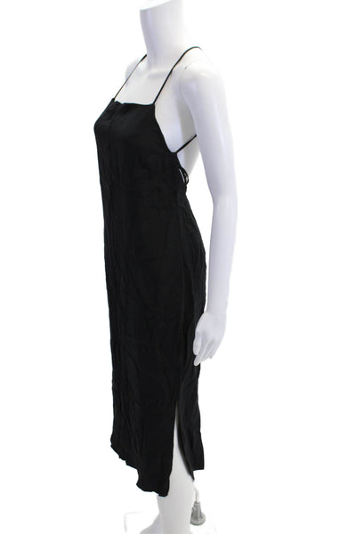 Joie Women Mini Slip Dress Black Polka Dot Scoop Neck Sleeveless Size XS