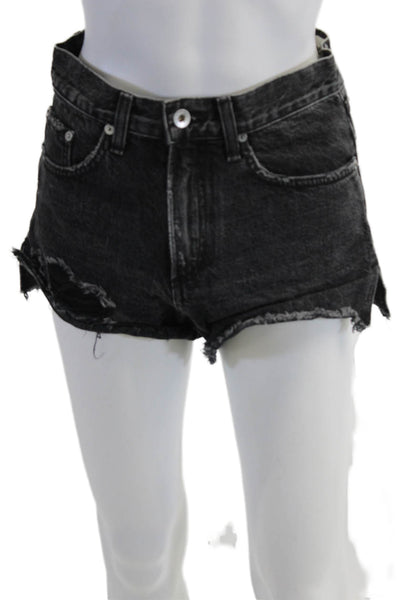Rag & Bone Unisex Dark Gray Cotton Shorts Size 25