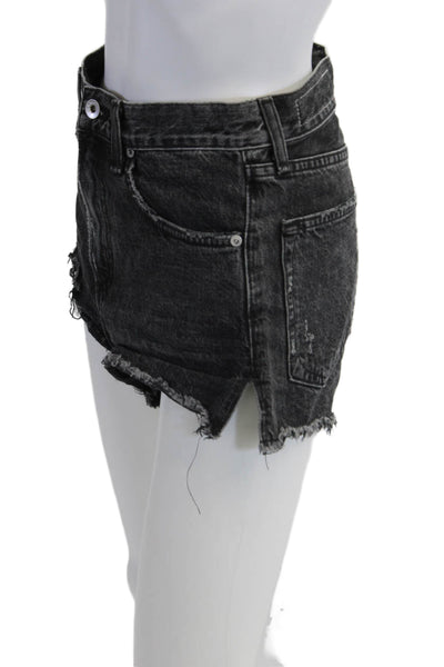 Rag & Bone Unisex Dark Gray Cotton Shorts Size 25