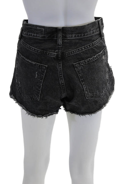 Rag & Bone Unisex Dark Gray Cotton Shorts Size 25