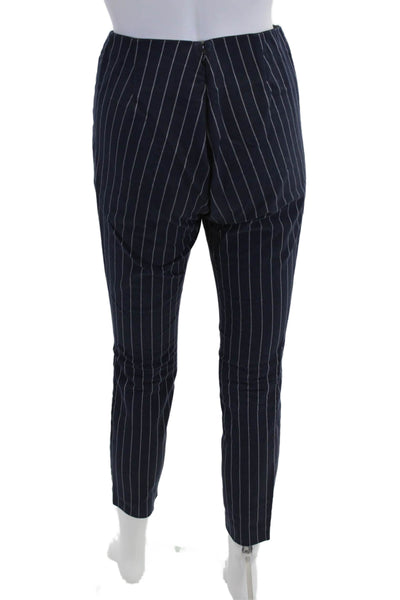Rag & Bone Womens Cropped Ankle Dress Pants Dark Blue Striped Size 0