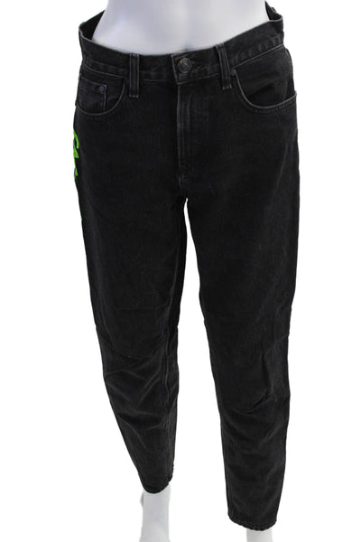 Rag & Bone Unisex Cropped Tapered Black High-Rise Jeans Size 26