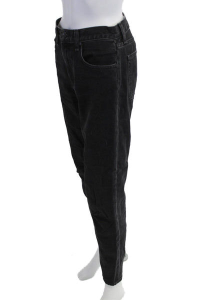 Rag & Bone Unisex Cropped Tapered Black High-Rise Jeans Size 26