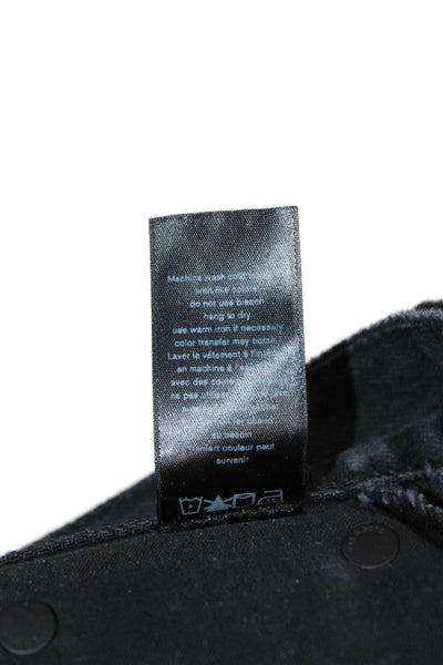 Rag & Bone Unisex Cropped Tapered Black High-Rise Jeans Size 26