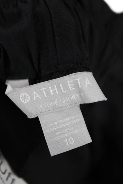 Athleta Unisex Black Solid Beach Shorts Size 10