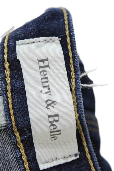 Henry & Belle Women Dark Blue Cropped Jeans Low Rise Petite Size 30