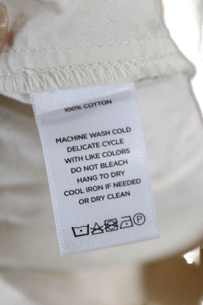 Lilla P Women Cropped Jogger Pants Beige Cotton Inseam 26 Size L