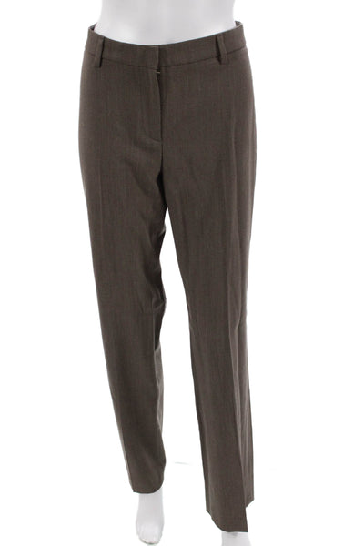 Gunex Unisex Brown Dress Pants 97% Virgin Wool Button Size 8