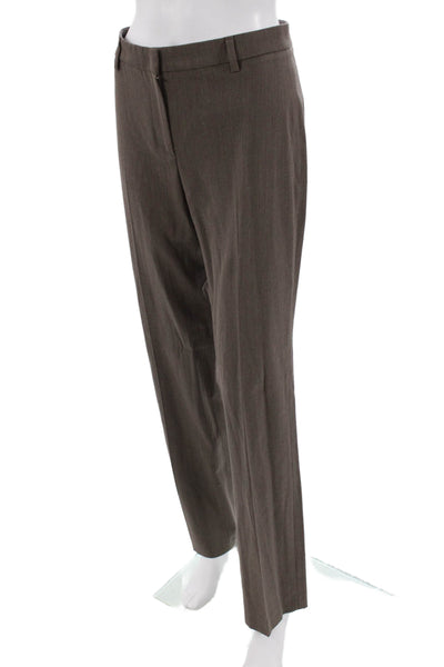 Gunex Unisex Brown Dress Pants 97% Virgin Wool Button Size 8