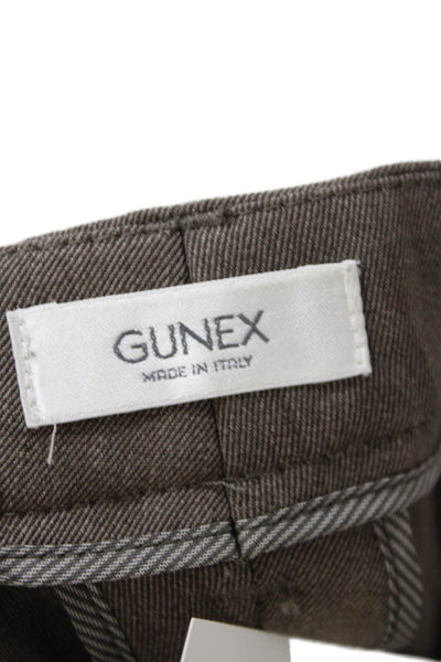 Gunex Unisex Brown Dress Pants 97% Virgin Wool Button Size 8