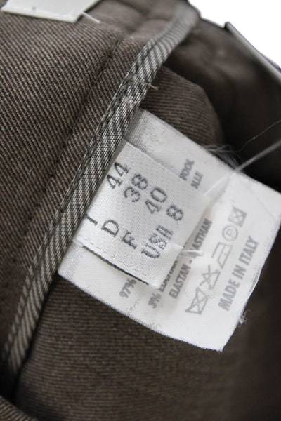 Gunex Unisex Brown Dress Pants 97% Virgin Wool Button Size 8