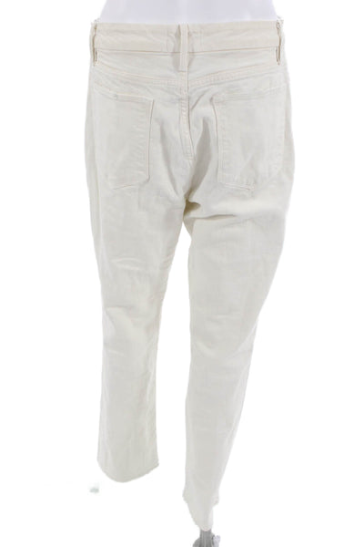 Frame Unisex High Rise White Pants Size 30