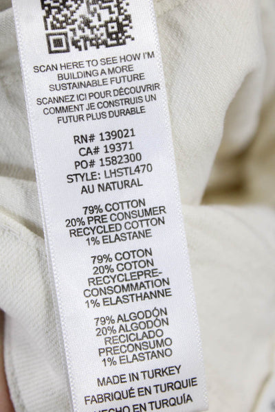 Frame Unisex High Rise White Pants Size 30