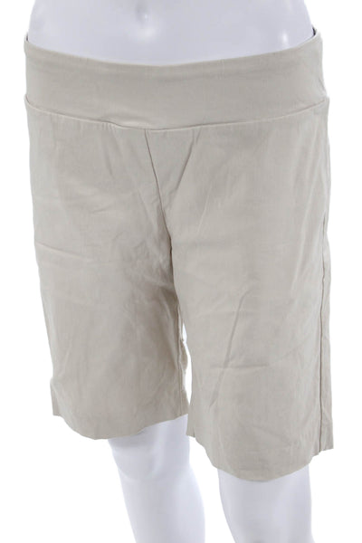 J. Mclaughlin Unisex Beige Bermuda Shorts Size 10