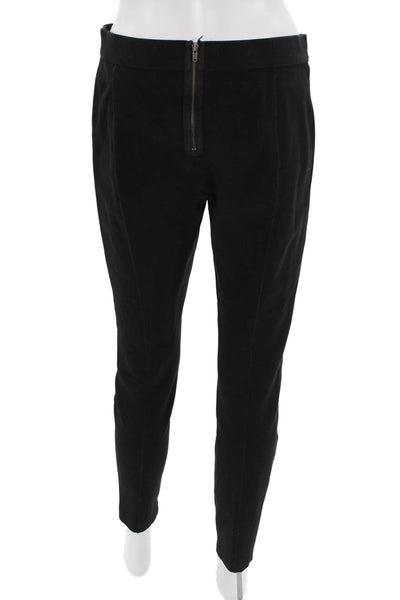 J Crew Women Ankle Dress Pants Black Zip Classic Rayon Blend Size 10