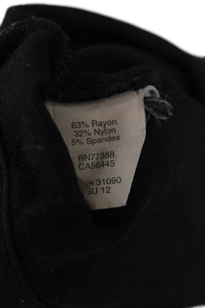 J Crew Women Ankle Dress Pants Black Zip Classic Rayon Blend Size 10