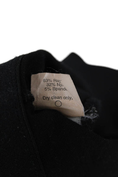 J Crew Women Ankle Dress Pants Black Zip Classic Rayon Blend Size 10