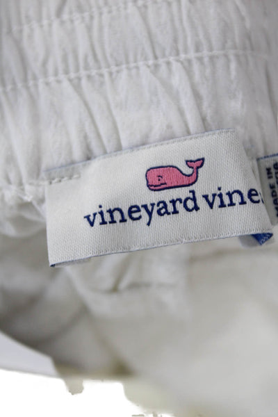 Vineyard Vines Unisex White Nylon/Spandex Drawstring Shorts Size L