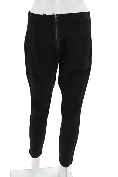 J Crew Women Ankle Cropped Black Pants Zip Size 10