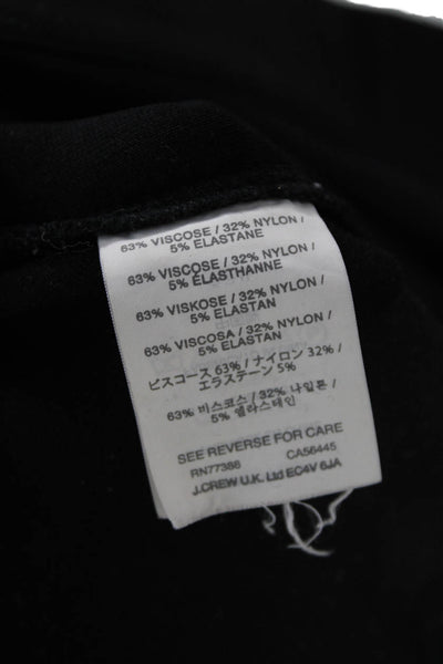 J Crew Women Ankle Cropped Black Pants Zip Size 10