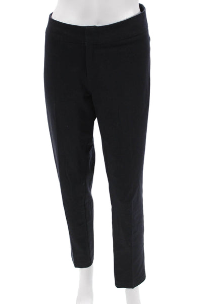 Ecru Women Cropped Ankle Dress Pants Black Cotton Blend Zip Size 8