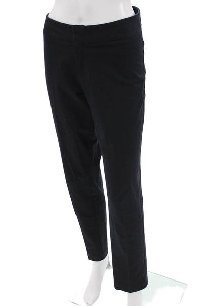 Ecru Women Cropped Ankle Dress Pants Black Cotton Blend Zip Size 8