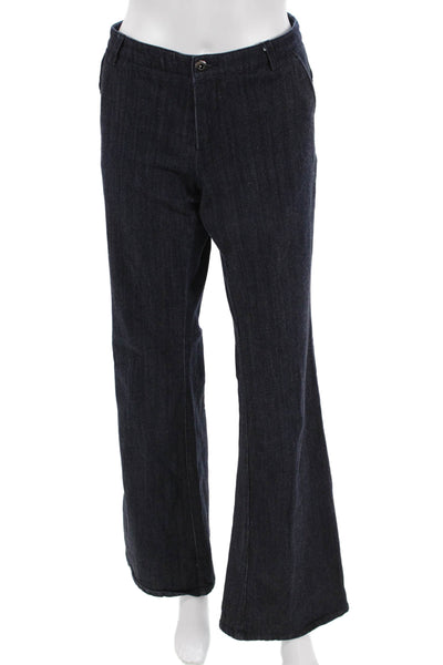 Ecru Womens Dress Pants Dark Blue Cotton Stretch Size 6