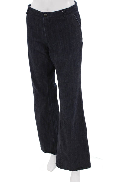 Ecru Womens Dress Pants Dark Blue Cotton Stretch Size 6