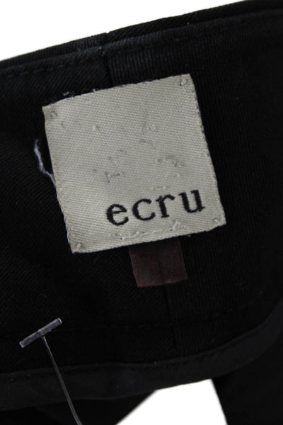 Ecru Women Ankle Cropped Dress Pants Black 60% Cotton Blend Size 8