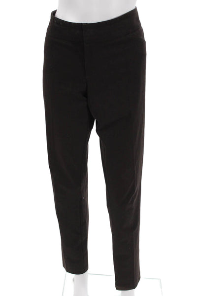 Ecru Womens Ankle Dress Pants Black Cotton Blend Classic Size 8