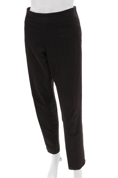 Ecru Womens Ankle Dress Pants Black Cotton Blend Classic Size 8