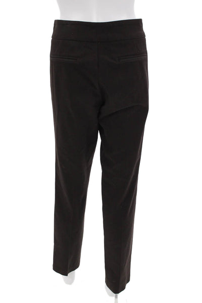 Ecru Womens Ankle Dress Pants Black Cotton Blend Classic Size 8