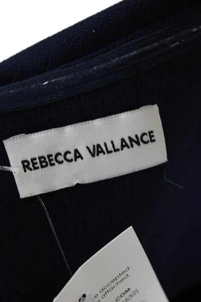 Rebecca Vallance Women Sheath Dress Dark Blue Midi Button Size 12