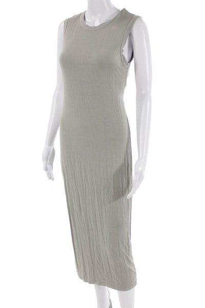 Enza Costa Women Gray Bodycon Tank Dress Sleeveless Size S