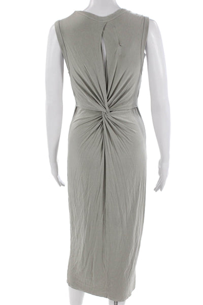 Enza Costa Women Gray Bodycon Tank Dress Sleeveless Size S
