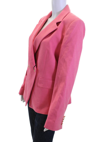 Marella Womens Classic Pink Collared Blazer Button Long Sleeve Size 10