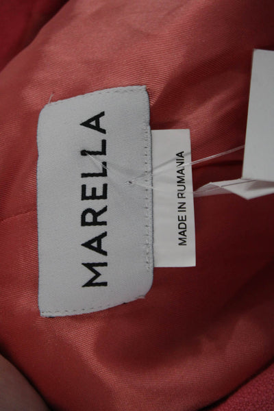 Marella Womens Classic Pink Collared Blazer Button Long Sleeve Size 10