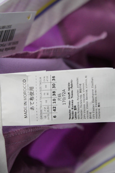 Marella Women Ankle Dress Pants Purple Size 6