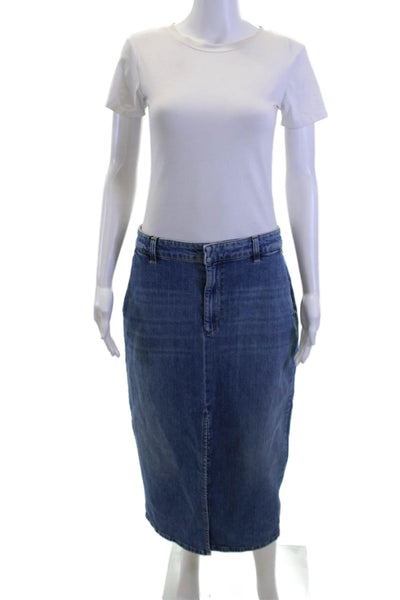 Marella Women Straight Pencil Skirt Blue Size 10
