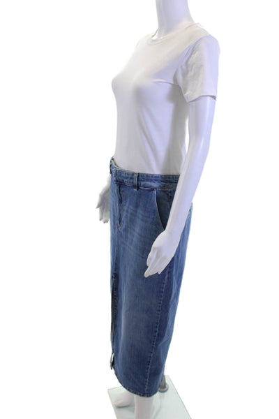 Marella Women Straight Pencil Skirt Blue Size 10
