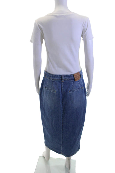 Marella Women Straight Pencil Skirt Blue Size 10