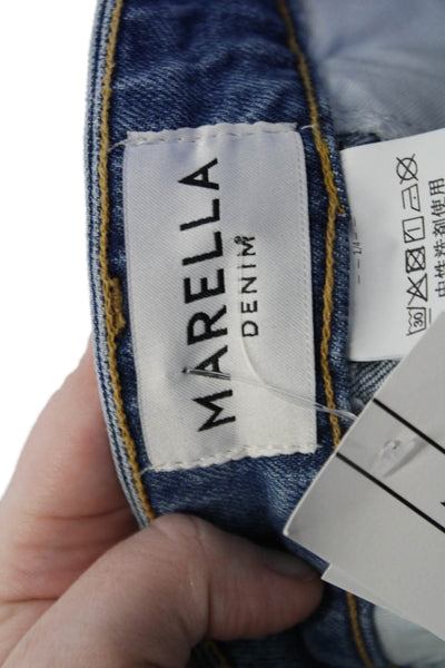 Marella Women Straight Pencil Skirt Blue Size 10