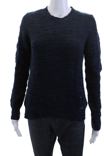 Raquel Allegra Womens Dark Blue Pullover Sweater Crew Neck Size 2