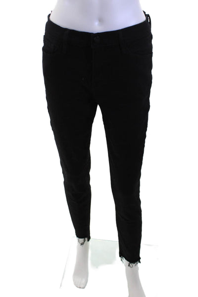 Frame Denim Women Ankle Skinny Black Jeans Size 30