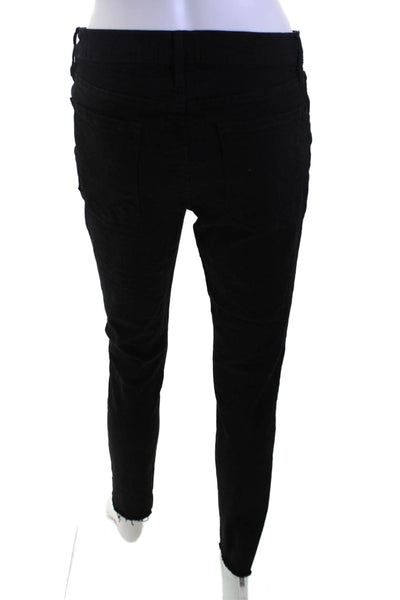 Frame Denim Women Ankle Skinny Black Jeans Size 30