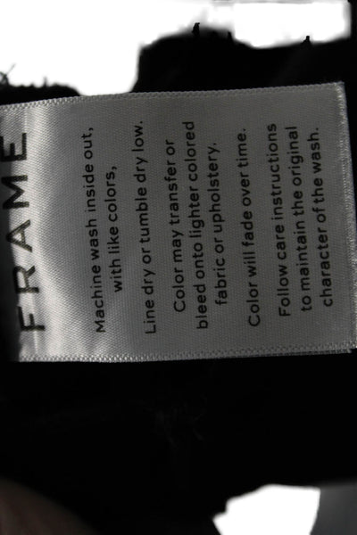 Frame Denim Women Ankle Skinny Black Jeans Size 30