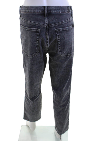 7 For All Mankind Women Boyfriend Cropped Dark Gray High Rise Jeans Size 30