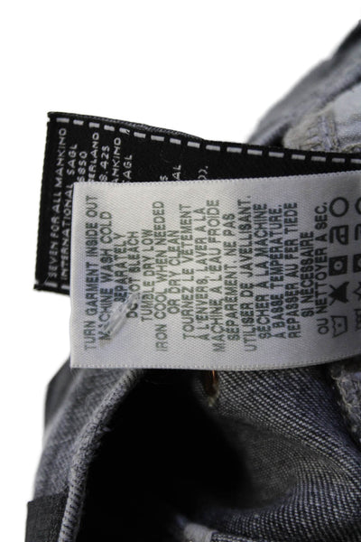 7 For All Mankind Women Boyfriend Cropped Dark Gray High Rise Jeans Size 30