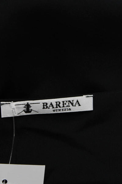 Barena Venezia Women Sleeveless Modal Silk Round Neck Blouse Black Size M